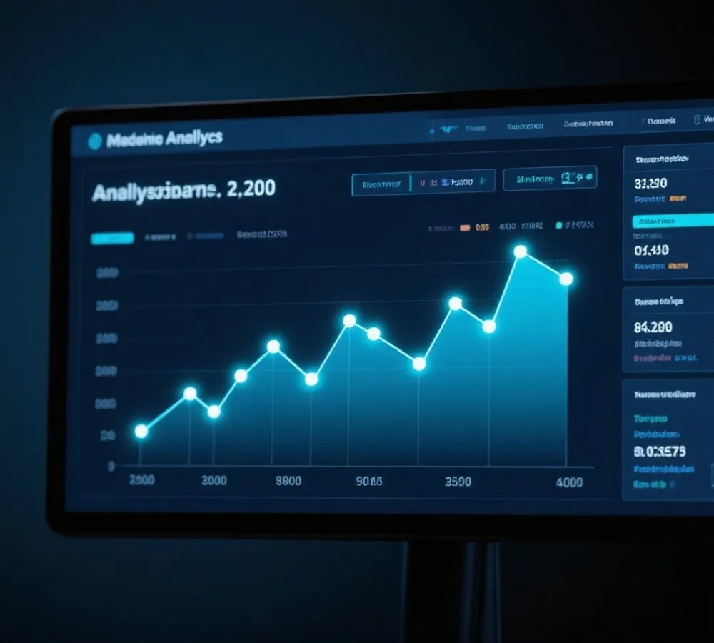 深色数据分析图表展示